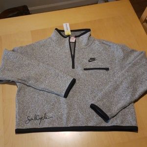 Crop half zip fleece